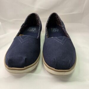 Skechers Bobs Flexpadrille Lo Too Mod Flat Navy Sz 10 Comfort Casual Coastal